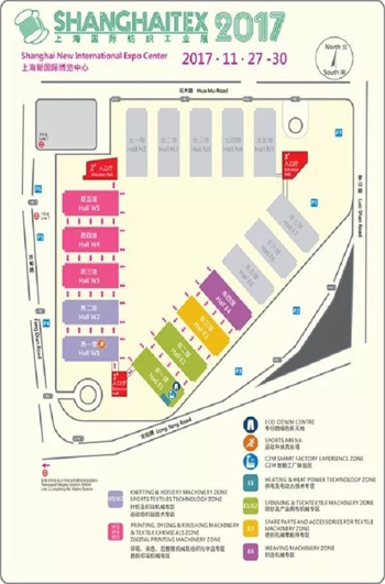 上海国际纺织工业展展位图